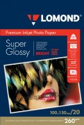 Фотобумага Lomond А6(10*15) (1103102), суперглянцевая(SuperGlossy Bright), 260 гр/20 л, для струйной печати