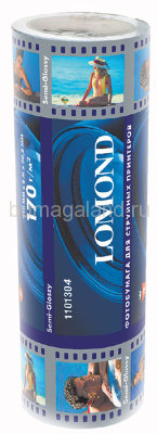 Фотобумага Lomond (1101304) полуглянцевая (SemiGlossy Bright), 170 гр, в рулоне, 329 мм*8 м*50,8 мм