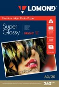 Фотобумага Lomond А3 (1103130), суперглянцевая(Super Glossy Bright), 260 г/20 л, для струйной печати