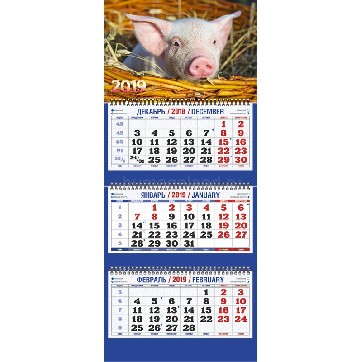 Календарь квартальный 2019, "Символ года"
