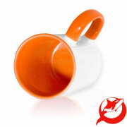 Кружка Оранжевая внутри и ручка, Orca - для сублимации