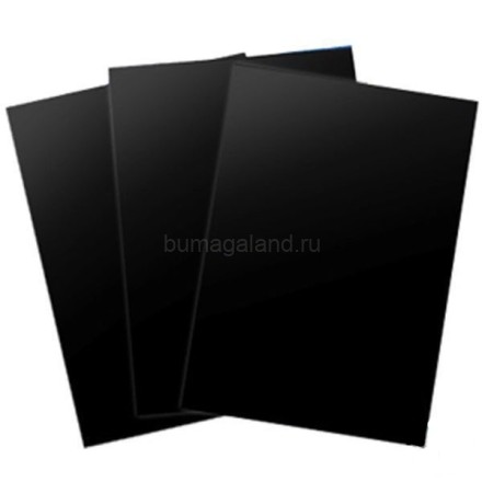 Обложки А4 для переплета картонные, 230 г/м2, черные, 20 л